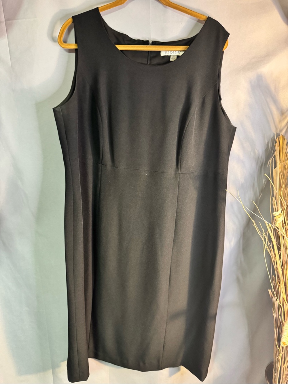 Kasper Black Sleeveless Sheath Dress
